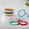 20Pcs 20 Colors Handmade Polymer Clay Heishi Surfer Stretch Bracelets Set with Synthetic Hematite BJEW-SW00043-2