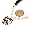 Leaf Alloy Enamel Pendant Necklaces for Women NJEW-JN05350-01-3
