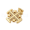 Brass Micro Pave Cubic Zirconia Pendants KK-P308-28G-2