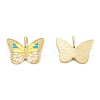Brass Enamel Pendants KK-M220-05G-D-2