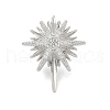 Brass Micro Pave Clear Cubic Zirconia Stud Earrings KK-B124-13P-4