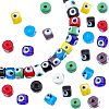 Nbead Handmade Evil Eye Lampwork Beads Strands LAMP-NB0001-49D-1