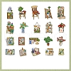 40Pcs 20 Styles Paper Stickers AJEW-S040-05A-1