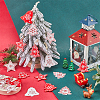 SUNNYCLUE 80Pcs 8 Styles Christmas Theme Wood Pendants WOOD-SC0001-81-4