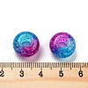 Two Tone Transparent Crackle Acrylic European Beads TACR-P009-B01-07-3