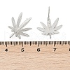 Brass Stud Earring Findings KK-Z099-04P-01-3