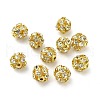 10mm Brass Crystal Rhinestone Beads KK-S519-01C-02G-1