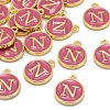 Golden Plated Alloy Enamel Charms ENAM-S118-08N-4