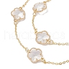 Glass Flower Links Bracelets & Necklaces Kits SJEW-JS01293-3