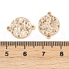 Brass Textured Connector Charms KK-K351-57C-G-3