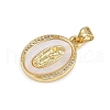 Brass Micro Pave Cubic Zirconia Pendants KK-D376-07G-2