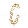 304 Stainless Steel Cuff Bangles for Women BJEW-U045-05G-4