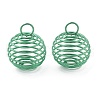 Iron Spiral Bead Pendants FIND-M053-01B-1