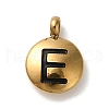 304 Stainless Steel Black Enamel Charms STAS-R009-01G-E-1