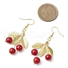 Natural Dyed Mashan Jade Dangle Earrings EJEW-TA00572-3