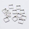 925 Sterling Silver Bead Frames STER-F036-16S-10x10mm-1