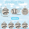 SUNNYCLUE 100PCS Tibetan Style Zinc Alloy Pendants TIBEP-SC0002-83-2