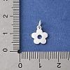 925 Sterling Silver Hollow Flower Charms STER-R012-07S-3