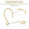 Unicraftale Ion Plating(IP) 304 Stainless Steel Earring Hooks STAS-UN0058-96G-5
