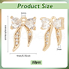 BENECREAT Brass Micro Pave Clear Cubic Zirconia Charms FIND-BC0013-57B-2