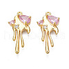 Brass Micro Pave Cubic Zirconia Pendants KK-N231-290B-1