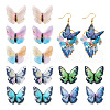  14Pcs 7 Colors Transparent Resin Pendants RESI-TA0001-94-1