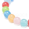 Imitation Jade Acrylic Round Beaded Stretch Bracelet for Kids BJEW-JB08721-02-5