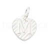 925 Sterling Silver Heart with Capital Letter Charms STER-S009-13M-S-1