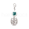 3Pcs Clover Synthetic White Jade Pendant Decorations HJEW-JM02913-4