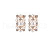 Alloy & Plastic Pearl Round Beaded & Crystal Rhinestone Chain Necklace & Stud Earring FS-WG9A31F-01-2