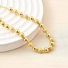 Brass Round Beads Slider Bracelets for Women BJEW-D317-13A-G-2