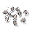 304 Stainless Steel Stud Earring Settings STAS-I161-01B-P-1