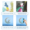 Waterproof PVC Colored Laser Stained Window Film Adhesive Stickers DIY-WH0256-090-3