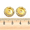 Brass Crystal Rhinestone Beads RB-F035-06C-G-3