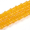 Baking Painted Glass Beads Strands DGLA-N007-01F-1