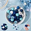 SOFPLATE 180Pcs 6 Colors Painted Natural Wood Beads WOOD-SP0001-08C-6