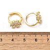 Flower Brass Hoop Earrings EJEW-S256-01C-G-5