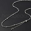 Brass Singapore Chains Necklaces for Women NJEW-D302-38P-3