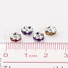 Brass Rhinestone Spacer Beads X-RSB6mm-4