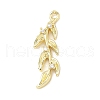 Brass Micro Pave Clear Cubic Zirconia Pendants KK-Z106-01G-05-1