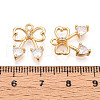 Brass Micro Pave Cubic Zirconia Charms KK-N261-87G-3