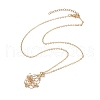 Brass Chains Macrame Pouch Empty Stone Holder for Pendant Necklaces Making NJEW-JN04475-01-5