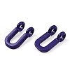 Rack Plating Spray Painted Alloy 2-Loop Link Pendants PALLOY-N176-01U-3