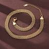 8MM 304 Stainless Steel Mesh Chain Necklaces NJEW-Q013-04G-1