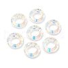 Electroplate Transparent Glass Linking Rings GLAA-F126-01B-1