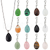   12Pcs 12 Colors Gemstone Pendant Decorations FIND-PH0004-39-1