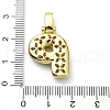 Brass Micro Pave Clear Cubic Zirconia Pendants KK-M279-01G-P-3