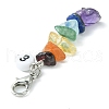 Chakra Natural Gemstone Chips Pendant Decoration HJEW-JM01081-4