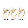 Butterfly Brass Micro Pave Clear Cubic Zirconia Adjustable Ring Settings KK-T076-30G-4