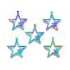 Ion Plating(IP) 201 Stainless Steel Pendants STAS-N098-107M-2